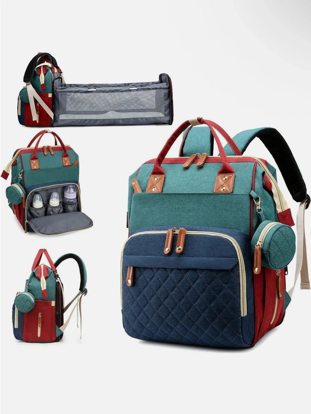 GOOD MUM Multi-Color Waterproof Backpack Diaper Bag for Baby Boy—NWOT—GORGEOUS!!